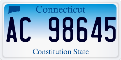 CT license plate AC98645