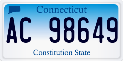 CT license plate AC98649