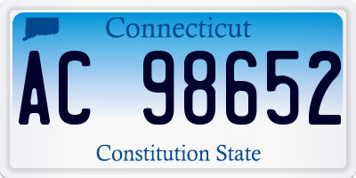 CT license plate AC98652