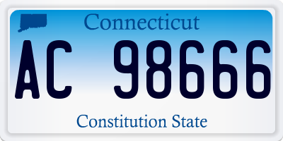CT license plate AC98666
