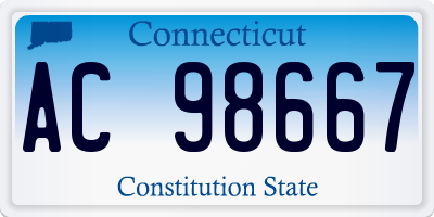 CT license plate AC98667