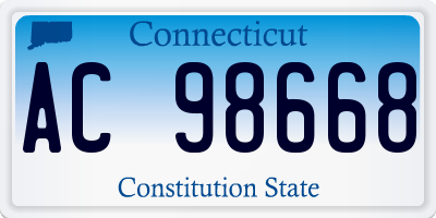 CT license plate AC98668