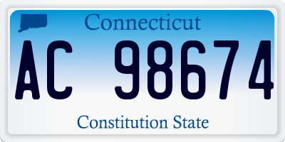 CT license plate AC98674
