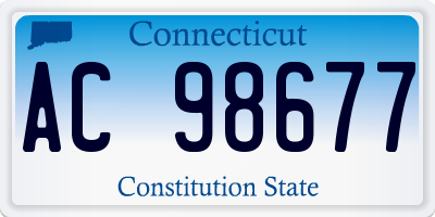 CT license plate AC98677