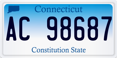 CT license plate AC98687