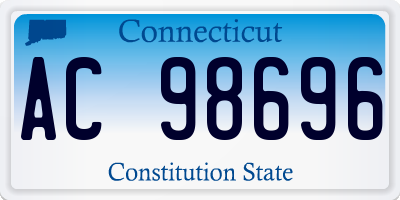 CT license plate AC98696
