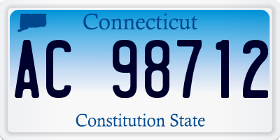 CT license plate AC98712