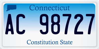 CT license plate AC98727