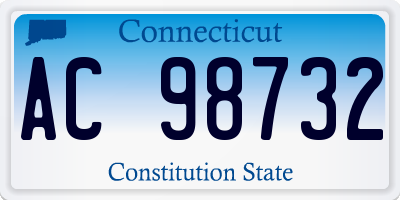 CT license plate AC98732