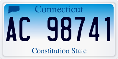 CT license plate AC98741
