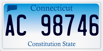CT license plate AC98746