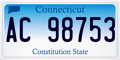 CT license plate AC98753