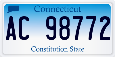 CT license plate AC98772