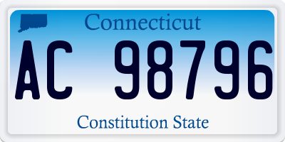 CT license plate AC98796