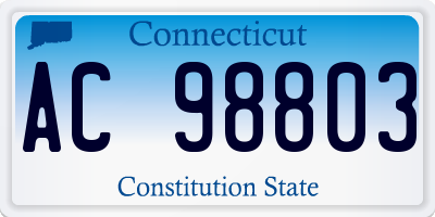 CT license plate AC98803