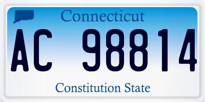 CT license plate AC98814
