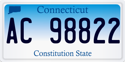 CT license plate AC98822