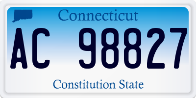 CT license plate AC98827