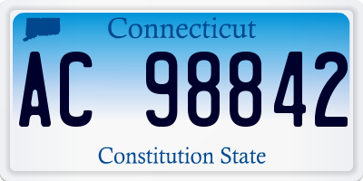 CT license plate AC98842