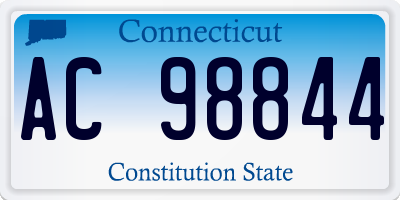 CT license plate AC98844