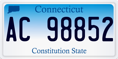 CT license plate AC98852