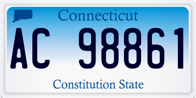 CT license plate AC98861