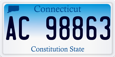CT license plate AC98863