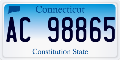 CT license plate AC98865