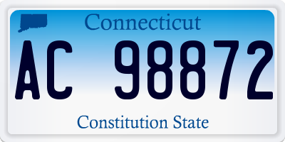 CT license plate AC98872