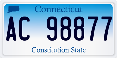 CT license plate AC98877