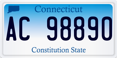 CT license plate AC98890