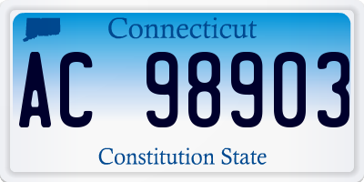 CT license plate AC98903