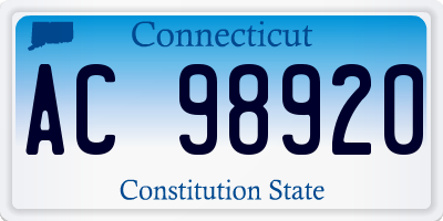 CT license plate AC98920