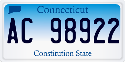 CT license plate AC98922