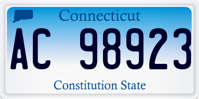 CT license plate AC98923