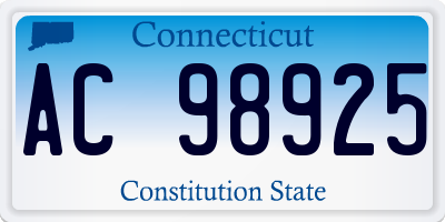 CT license plate AC98925