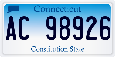 CT license plate AC98926