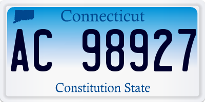 CT license plate AC98927