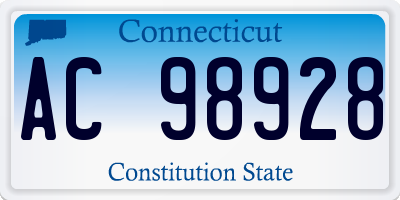 CT license plate AC98928