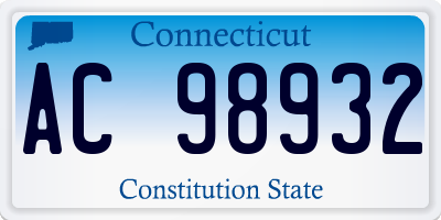 CT license plate AC98932