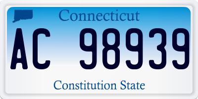 CT license plate AC98939