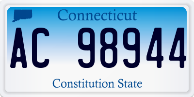 CT license plate AC98944
