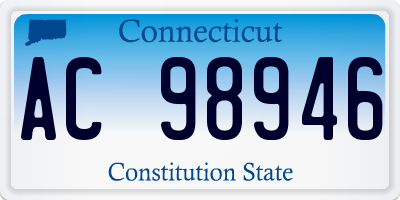 CT license plate AC98946