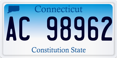 CT license plate AC98962