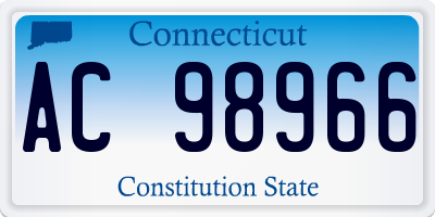 CT license plate AC98966
