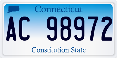 CT license plate AC98972
