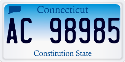 CT license plate AC98985