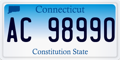 CT license plate AC98990