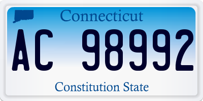 CT license plate AC98992