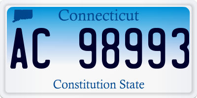 CT license plate AC98993